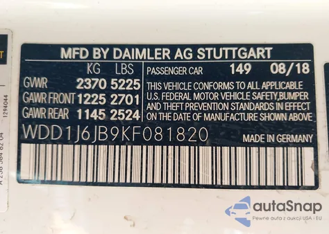 2019 Mercedes-Benz E 450 4Matic from USA, damaged, VIN WDD1J6JB9KF081820